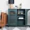 Hello Honey® 40" Dark Green Solstice Wide Metal Accent Cabinet